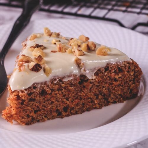 🍛 Eggless Carrot Cake (Low Fat) | American | Low-Fat | Recipe