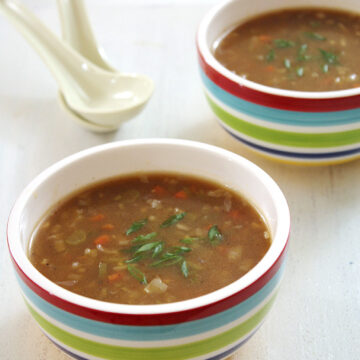 Hot and sour soup recipe  Vegetable hot and sour soup  Indian Chinese  - 5