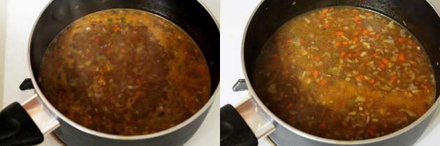 simmering veg hot and sour soup