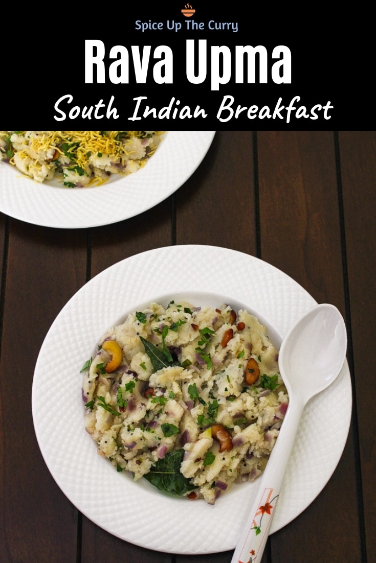 Upma Recipe (South Indian Rava Upma) Pin