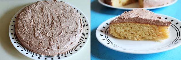 frosted eggless vanilla cake