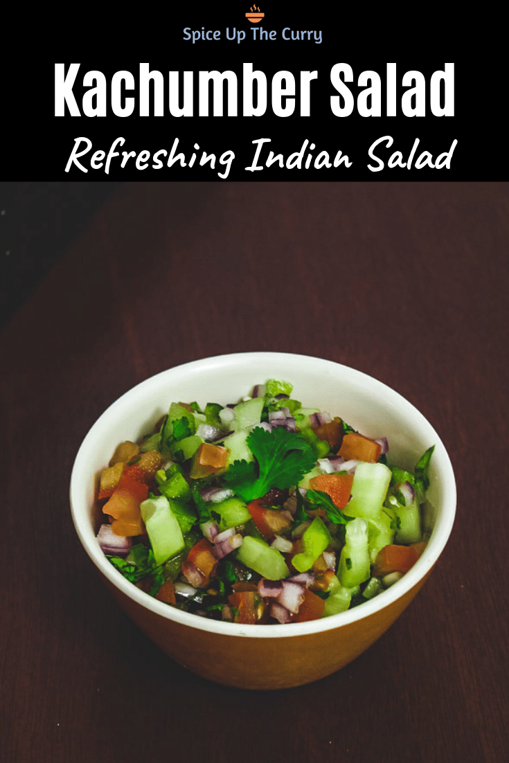 Indian Salad Recipe (Kachumber Salad) Pin