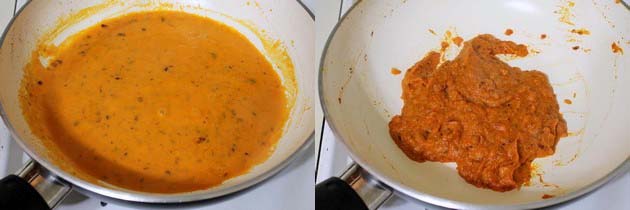 adding and cooking tomato puree