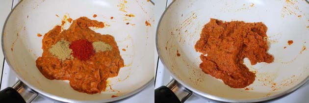 adding and mixing spice powders