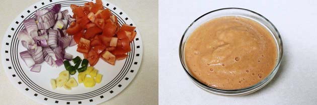Make onion tomato puree for Chana masala recipe or chole recipe
