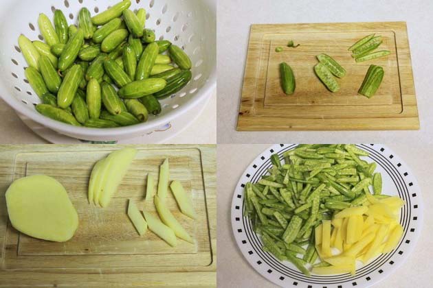 How to cut tindora or tendli