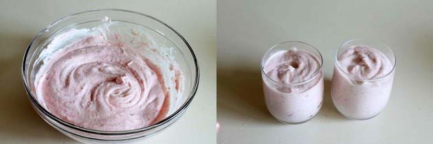 Eggless Strawberry Mousse Recipe | strawberry mousse without gelatin