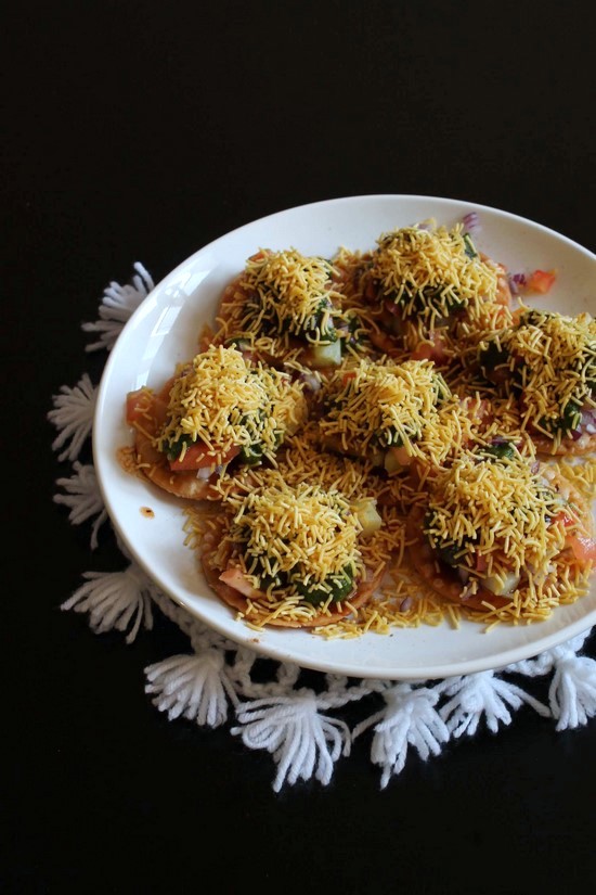 Sev Puri plate.