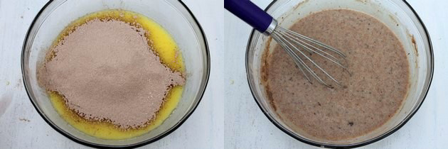 adding dry ingredients