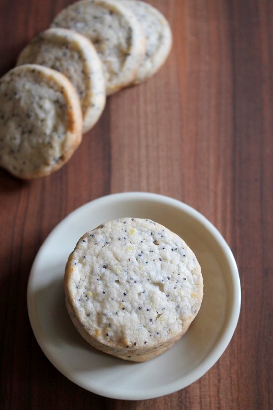 Eggless lemon poppy seed cookies | Eggless cookie recipe