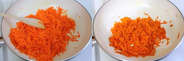 cooking grated carrot