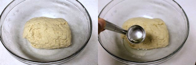 Dough is ready and oil is added.