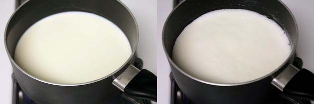 milk comes to a boil