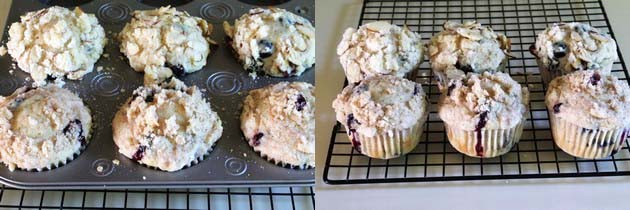 Eggless Blueberry Muffins Recipe | Easy streusel muffins recipe