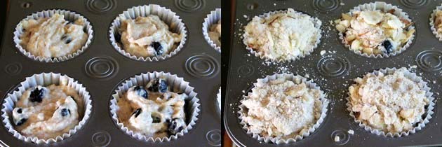 Eggless Blueberry Muffins Recipe | Easy streusel muffins recipe