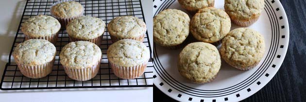 Eggless Lemon Poppy seed muffins recipe | Lemon muffins