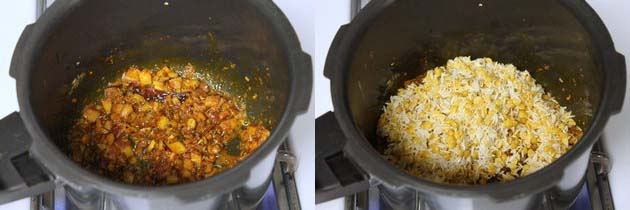 adding soaked dal-rice