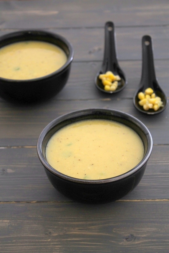 Sweet corn soup recipe | How to make easy sweet corn soup