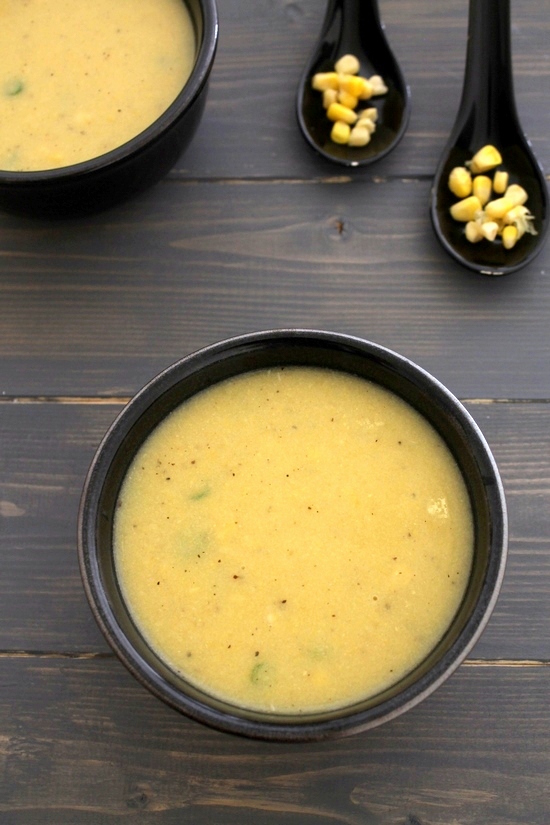 Sweet corn soup recipe | How to make easy sweet corn soup