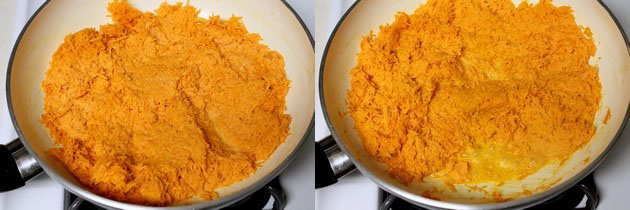 cooking the carrot mixture