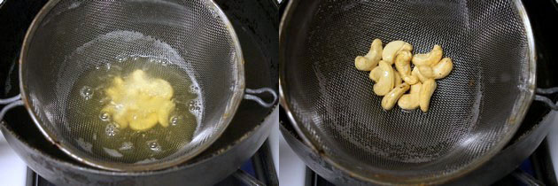 frying cashew nuts