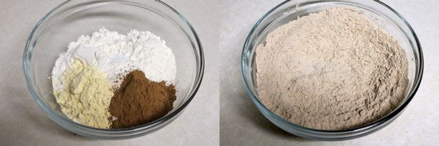 dry flour mixture for chocolate nankhatai