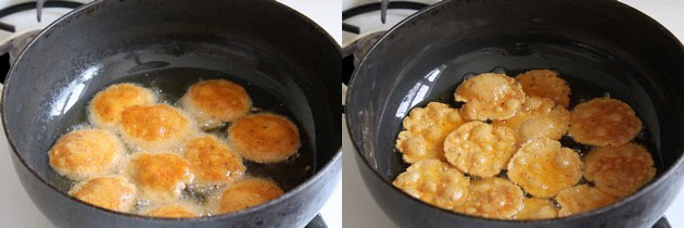 frying masala puri