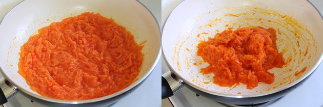 cooking papaya in the ghee