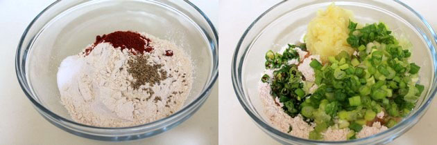 paratha dough ingredients in a bowl