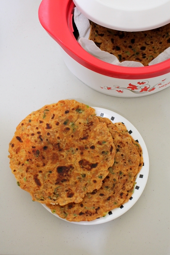 Spring onion paratha recipe