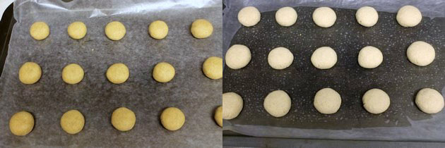 shaping and baking wheat flour nankhatai