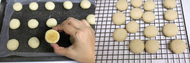 baked atta nankhatai on a rack