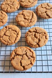 Eggless gingersnap cookies recipe | Soft and chewy Gingersnaps recipe