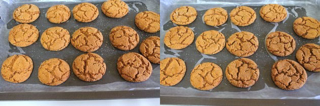 Eggless gingersnap cookies recipe | Soft and chewy Gingersnaps recipe
