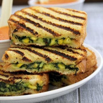 Spinach corn sandwich recipe | Grilled corn spinach sandwich