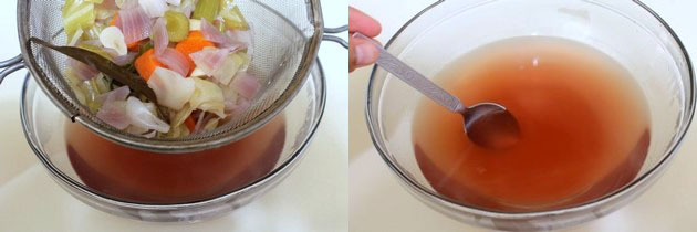 Vegetable broth recipe | How to make vegetable stock at home