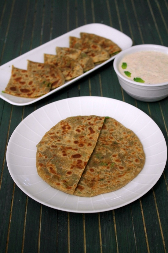 Peas paratha | Matar paratha | Stuffed green peas paratha