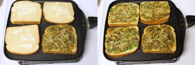 Spinach toast recipe | How to make spinach toast, palak toast