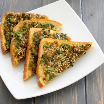 Spinach toast recipe | How to make spinach toast, palak toast