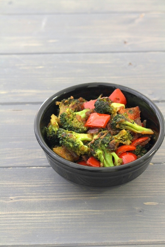 Broccoli sabzi in a bowl.