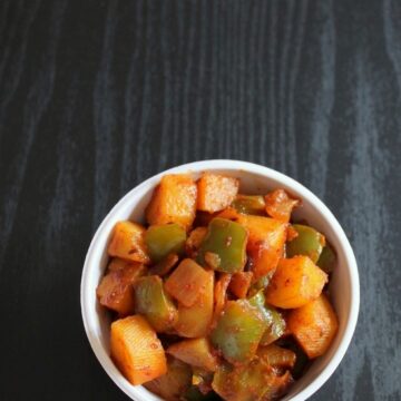 Aloo shimla mirch recipe | Aloo capsicum fry recipe