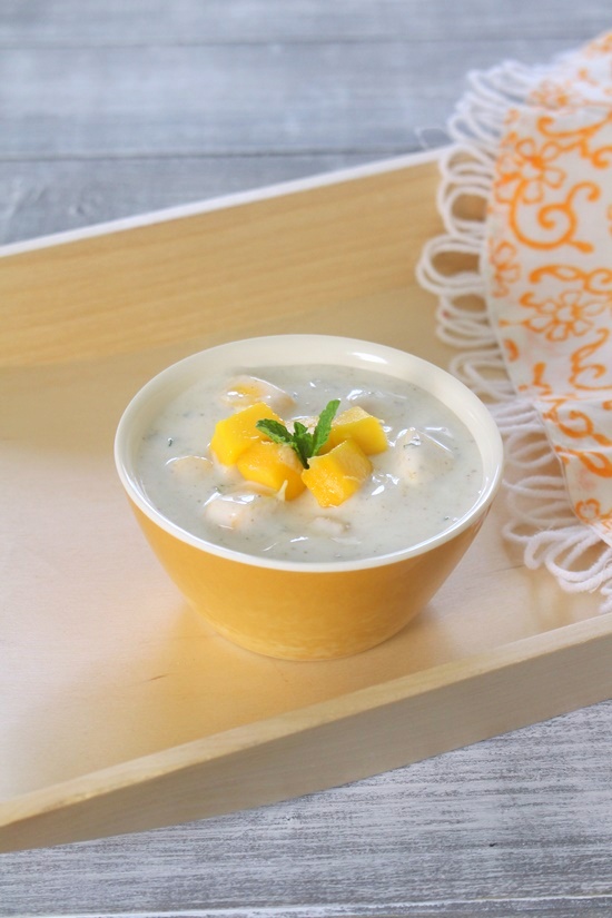 Mango mint raita recipe | How to make mango raita with mint