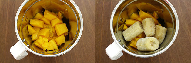 Mango banana smoothie recipe (with coconut milk)