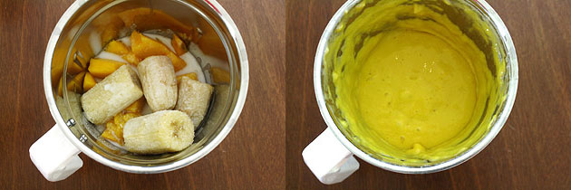 Mango banana smoothie recipe (with coconut milk)