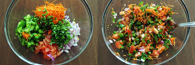 Uttapam recipe (How to make uttapam), mixed vegetable uttapam recipe