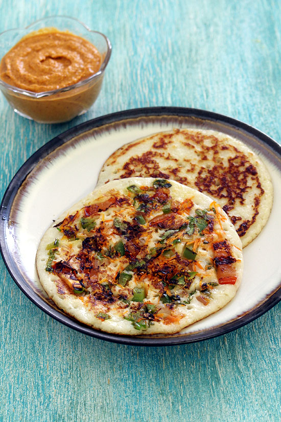 Uttapam recipe (How to make uttapam), mixed vegetable uttapam recipe