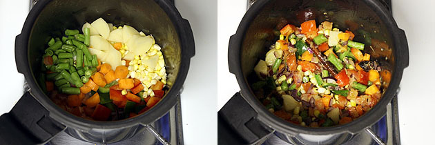 Veg pulao in pressure cooker | Easy vegetable pulao recipe