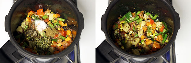 Veg pulao in pressure cooker | Easy vegetable pulao recipe