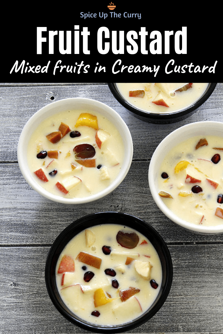 Fruit custard recipe pin