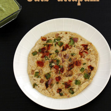 Oats uttapam recipe (How to make oats uttapam), Instant uttapam recipe